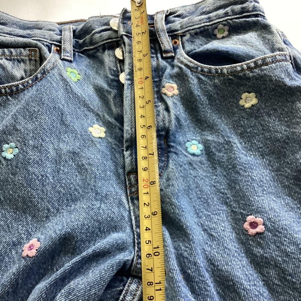 PacSun Blue Jeans with Multicolor Floral Embroidery - Picture 9 of 12